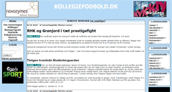 Desktop Screenshot of kollegiefodbold.dk