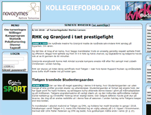 Tablet Screenshot of kollegiefodbold.dk